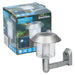 6 x Solar Powered LED Outdoor Garden Fence Wall Chrome Lantern Light Lamp Grundig  - Dynamic Drive