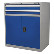 Sealey Industrial Cabinet 2 Drawer & 1 Shelf Double Locker API8810 Sealey - Dynamic Drive