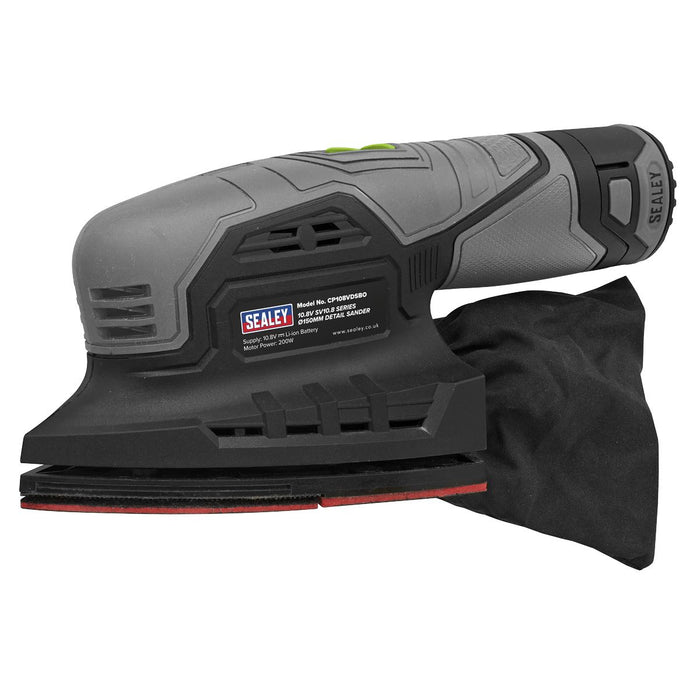 Sealey SV10.8 Series 150mm Cordless Detail Sander 10.8V - Body Only CP108VDSBO Sealey - Dynamic Drive