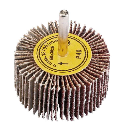 Draper Abrasive Flap Wheel, 60 x 30mm, 40 Grit 76466 Draper - Dynamic Drive