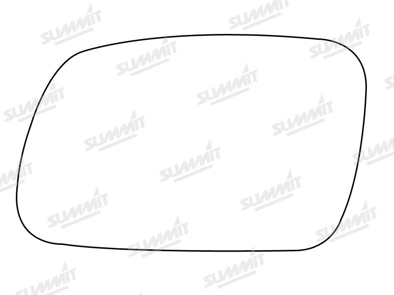 Summit Stick-On Standard Mirror Glass fits Peugeot 307 LHS Summit - Dynamic Drive
