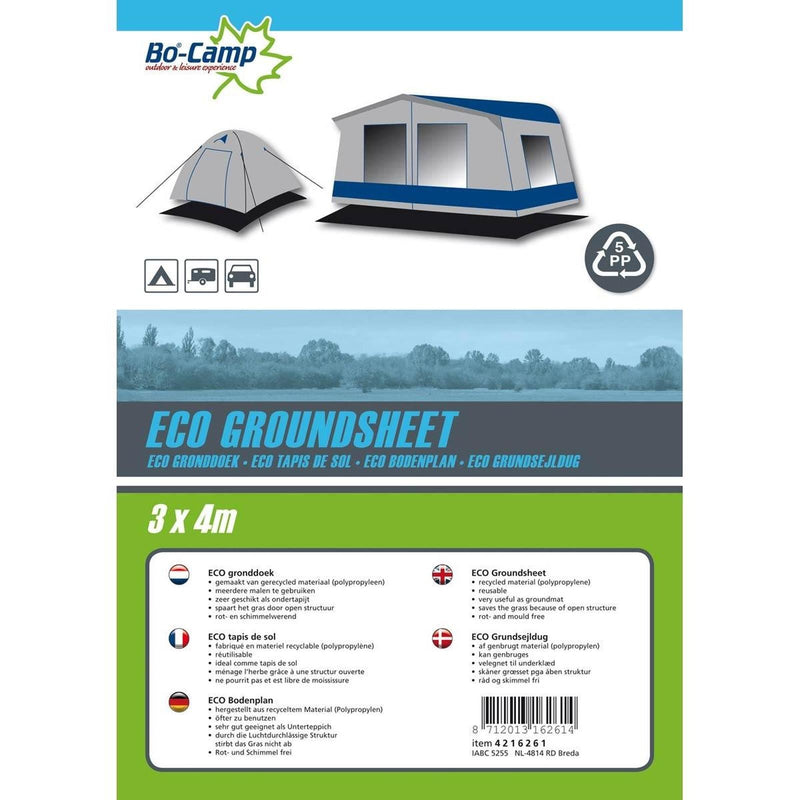 Bo-Camp Ground Cloth Eco Black 4x3 Metres Bo-Camp - Dynamic Drive