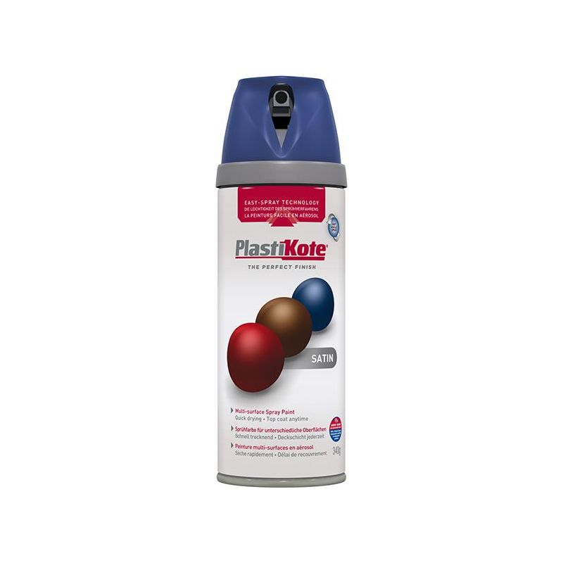 Plastikote Twist & Spray Satin Night Navy 400ml PlastiKote - Dynamic Drive