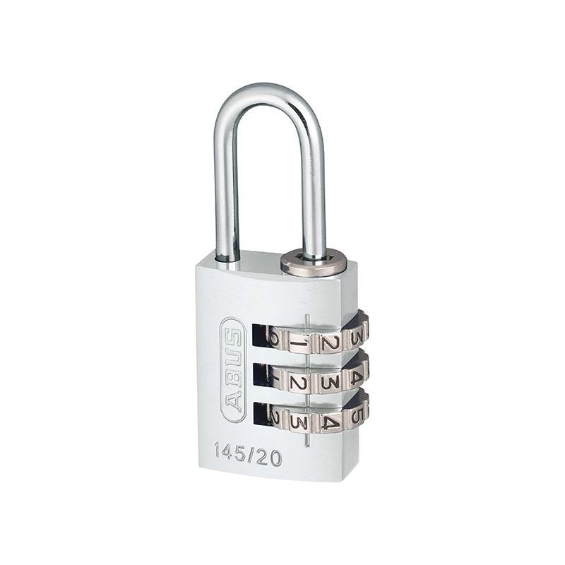Abus Mechanical 145/20 20mm Aluminium Combination Padlock Silver 46574 ABUS Mechanical - Dynamic Drive