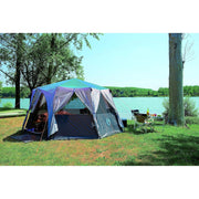 Coleman Cortes Octagon 8 Person Dome Glamping Yurt Camping Family Tent Blue Coleman - Dynamic Drive