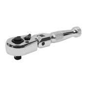 RATCHET WRENCH FLEXI-HEAD STUBBY 1/4inchSQ DRIVE Sealey Premier  - Dynamic Drive