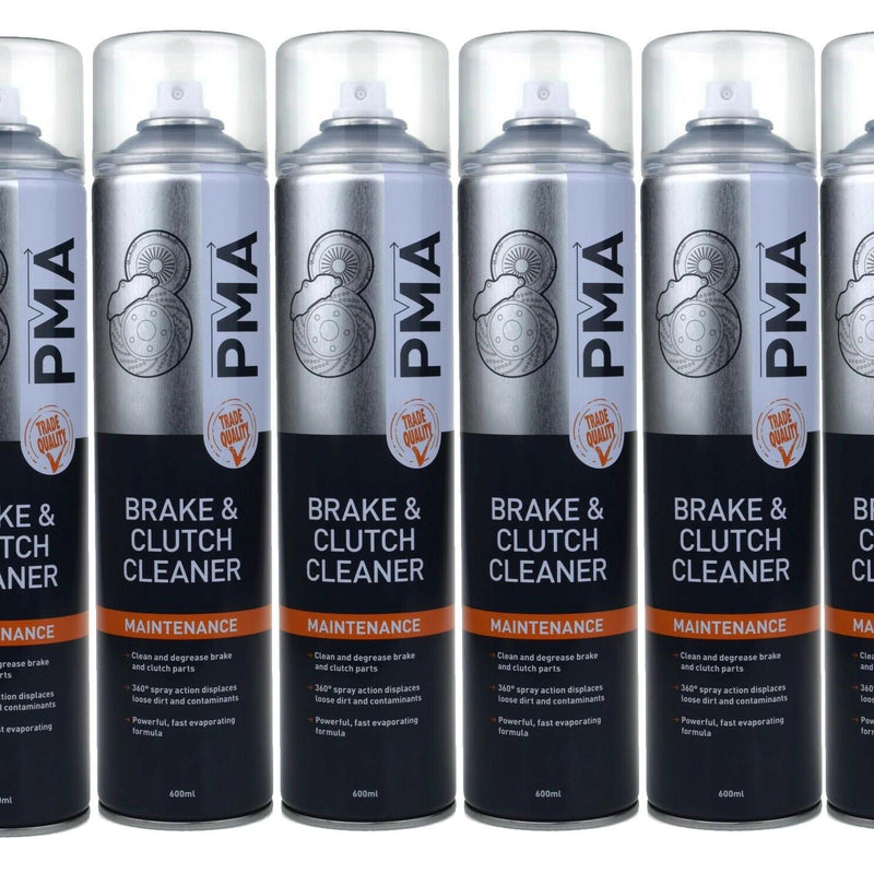 6 x PMA Brake And Clutch Cleaner Degreaser Aerosol Professional Spray 600ml BRCL PMA - Dynamic Drive