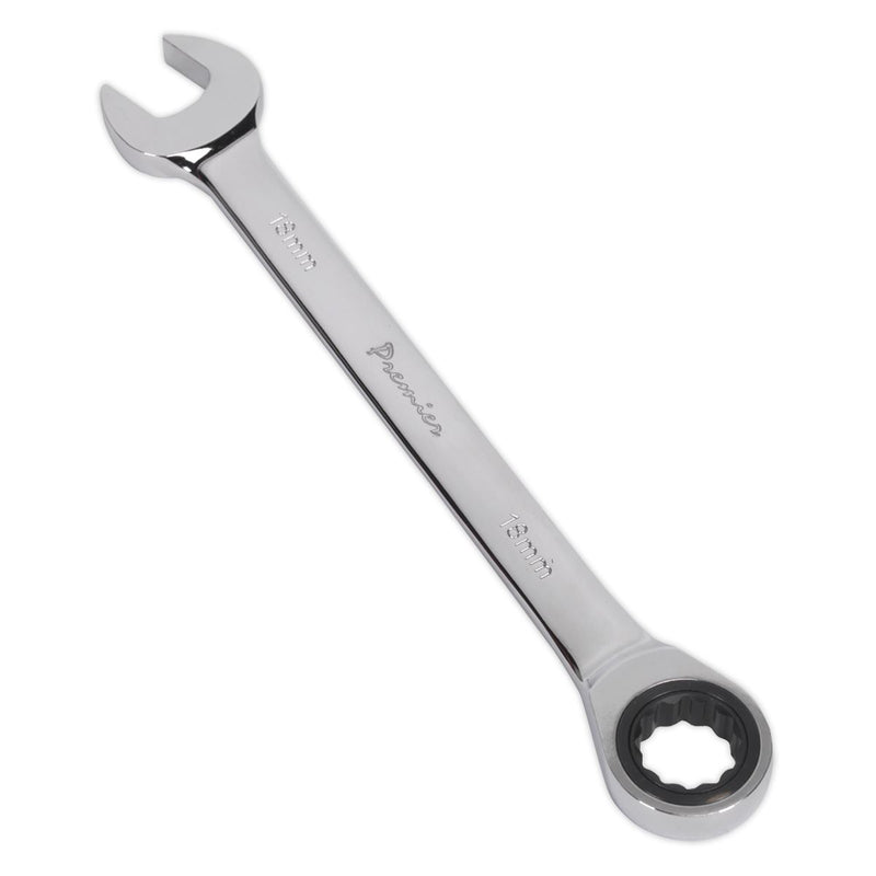 Sealey Ratchet Combination Spanner 18mm RCW18 Sealey - Dynamic Drive