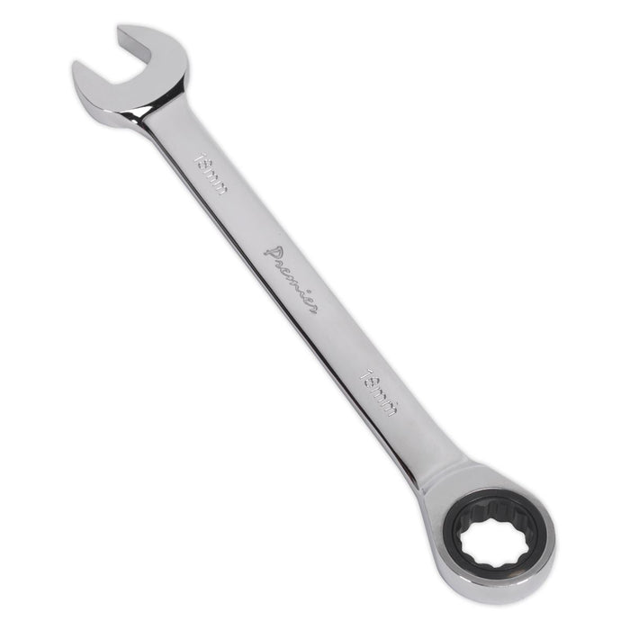 Sealey Ratchet Combination Spanner 18mm RCW18 Sealey - Dynamic Drive