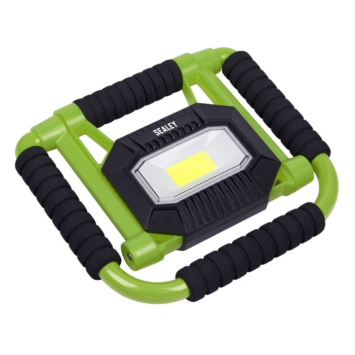 Sealey LEDFL10W R/Charge Portable Fold Flat Floodlight 10W COB LED Li-ion Sealey  - Dynamic Drive