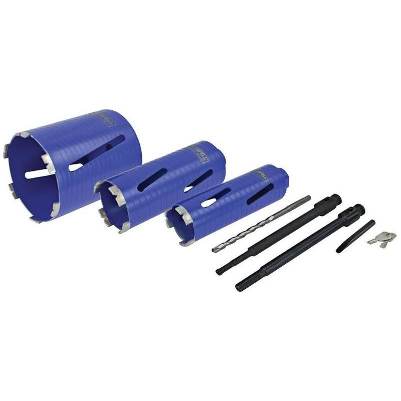 Faithfull Diamond Core Drill Kit & Case Set of 7 Faithfull - Dynamic Drive