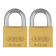 Abus Mechanical 55/40mm Brass Padlocks Twin Pack ABUS Mechanical - Dynamic Drive