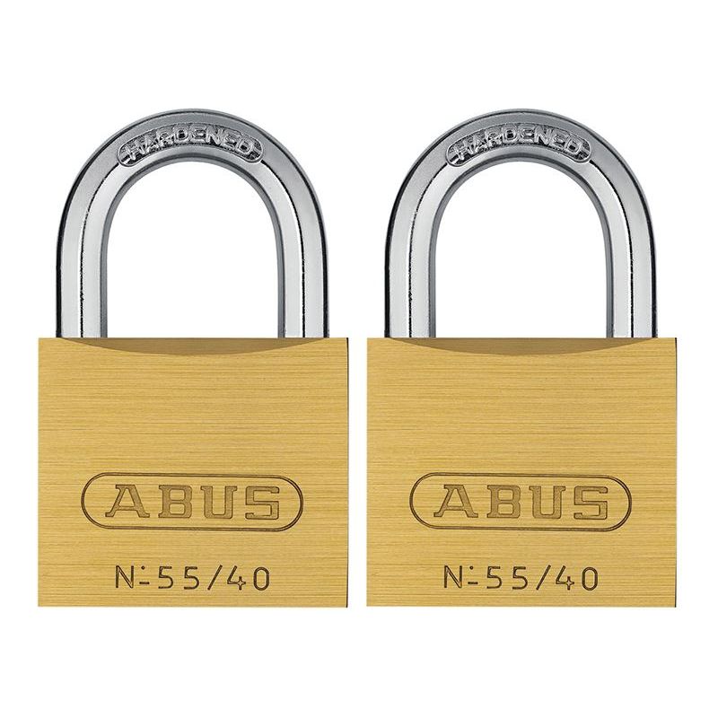 Abus Mechanical 55/40mm Brass Padlocks Twin Pack ABUS Mechanical - Dynamic Drive