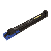 Sealey LED01G Rechargeable Slim Folding Pocket Light 2 COB + 1 SMD LED Blue Sealey  - Dynamic Drive