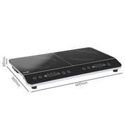 Baridi Portable Induction Hob with 2 Cooking Zones 60 x 36 x 6.5cm - Black Baridi - Dynamic Drive