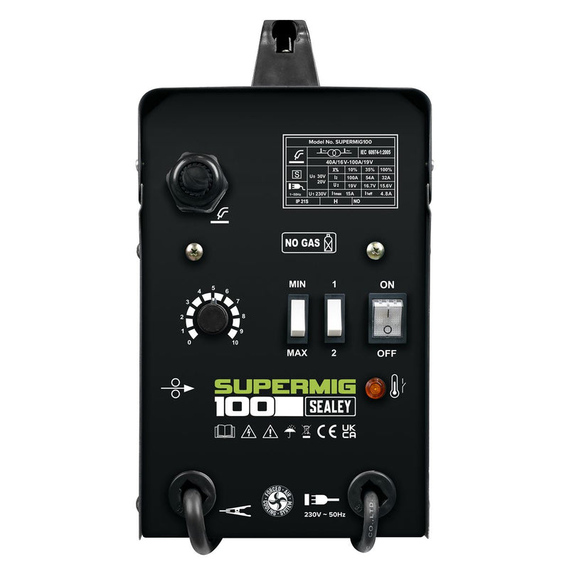 Sealey Gasless MIG Welder 100A 230V SUPERMIG100 Sealey - Dynamic Drive