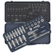 Sealey Premier 32pc 1/4" Drive Lock On Socket Set 4-14mm Ratchet Handle Sealey  - Dynamic Drive