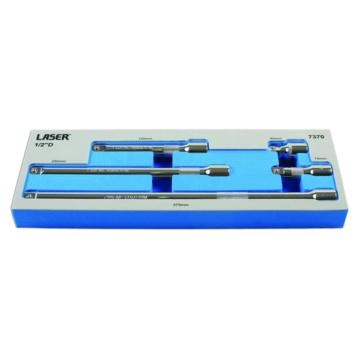 Laser Extension Bar Set 1/2"D 5pc 7370 Laser - Dynamic Drive