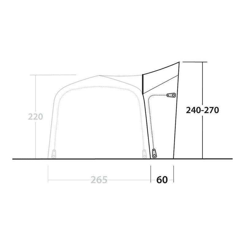 Outwell Tall Connection Crossville 250SA Access zone 240 - 270 cm (Connector Only) Outwell - Dynamic Drive