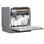 Baridi Tabletop Dishwasher 8 Place Settings 8L Capacity - Silver DH87 Baridi - Dynamic Drive