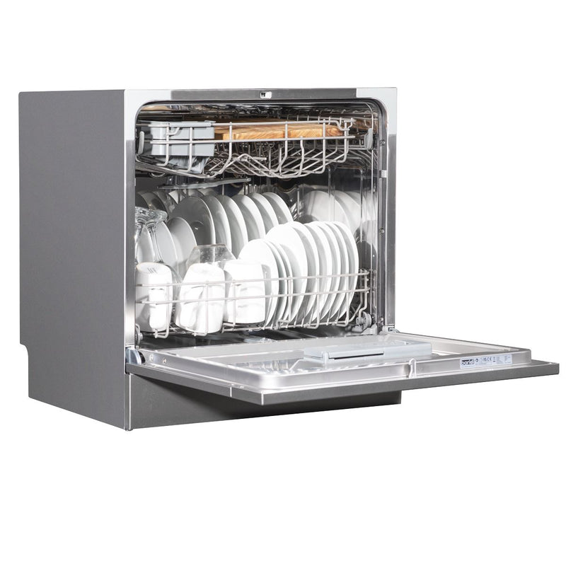 Baridi Tabletop Dishwasher 8 Place Settings 8L Capacity - Silver DH87 Baridi - Dynamic Drive