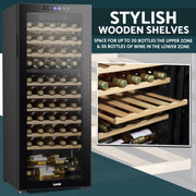 Baridi 55 Bottle Dual Zone Wine Fridge & Cooler DH93 Baridi - Dynamic Drive