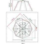 Coleman Cortes Octagon 8 Person Dome Glamping Yurt Camping Family Tent Blue Coleman - Dynamic Drive