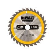 Dewalt Power Tools Portable Construction Circular Saw Blade 160 x 20mm x 30T DeWALT Power Tools - Dynamic Drive