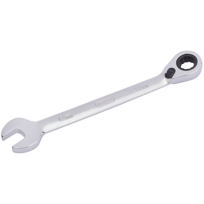 Draper HI-TORQ Metric Reversible Ratcheting Combination Spanner, 12mm Draper - Dynamic Drive