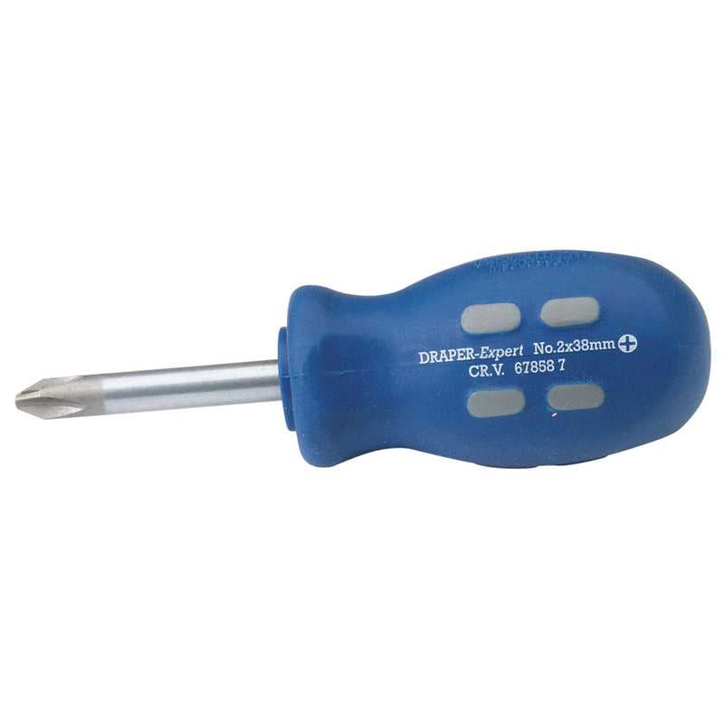 Draper Cross Slot Mechanic's Screwdriver, 38mm, No.2 (Sold Loose) 67858 Draper - Dynamic Drive