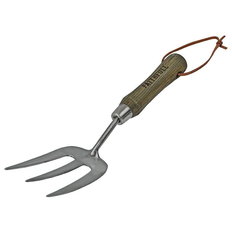 Faithfull Prestige Stainless Steel Hand Fork Ash Handle Faithfull - Dynamic Drive