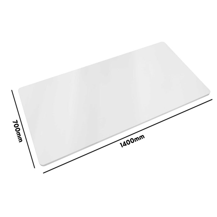 Dellonda White Rectangular Desktop Dellonda  - Dynamic Drive
