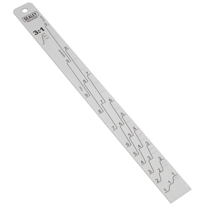 Sealey Aluminium Paint Measuring Stick 1:1/3:1 PA07 Sealey - Dynamic Drive