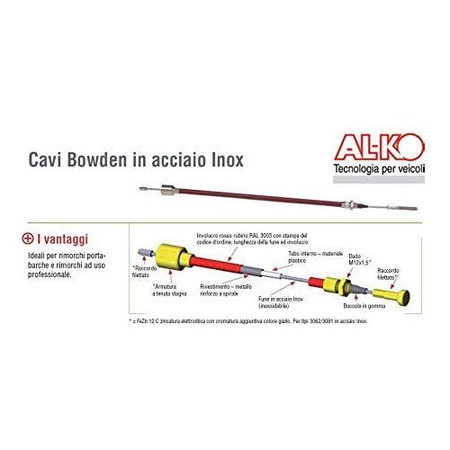 AL-KO 890mm Bowden cable 247284 AL-KO - Dynamic Drive