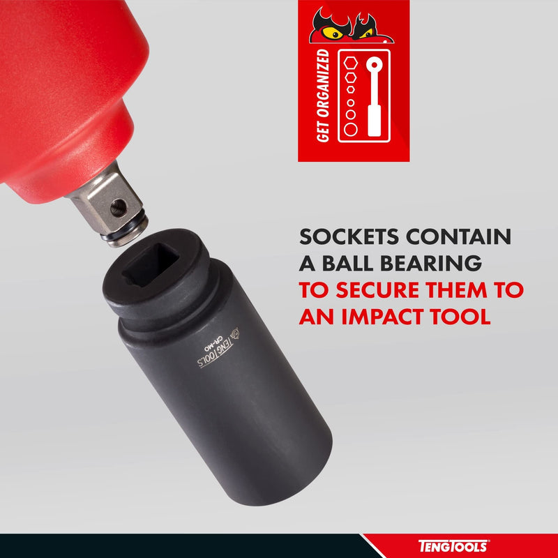 Teng Tools 1/2" Deep Impact Socket ANSI Metric 11mm Teng Tools - Dynamic Drive