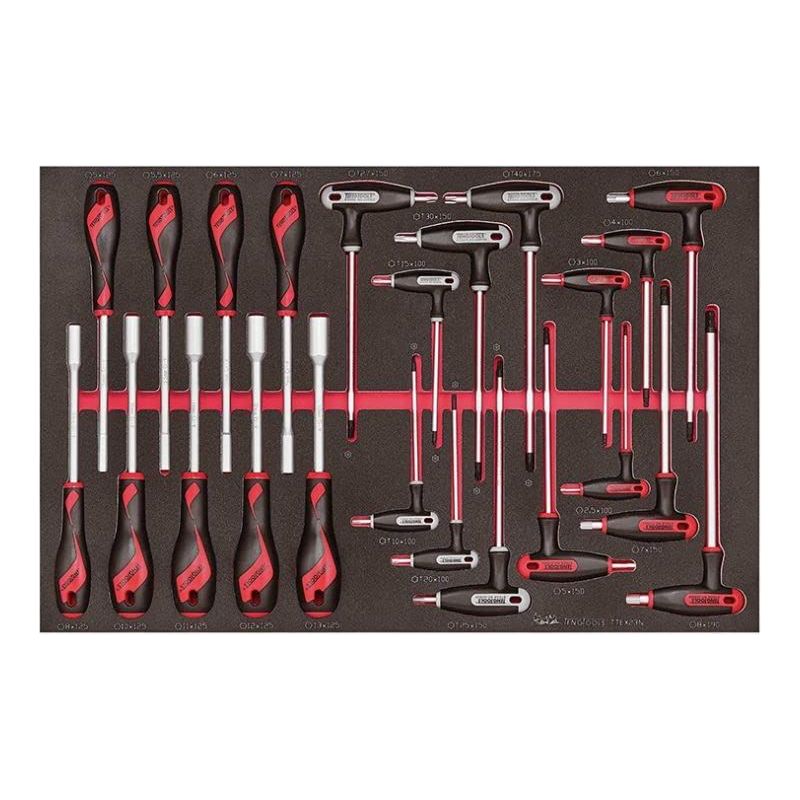 Teng Tools Nut Driver & Hex/TX T-Handle Set FOAM4X4 23 Pieces Teng Tools - Dynamic Drive