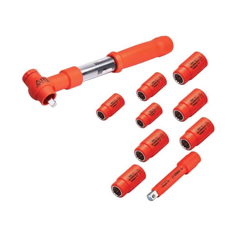 Itl Insulated Insulated 3/8in Drive Metric Torque Wrench Kit, 10 Piece ITL Insulated - Dynamic Drive