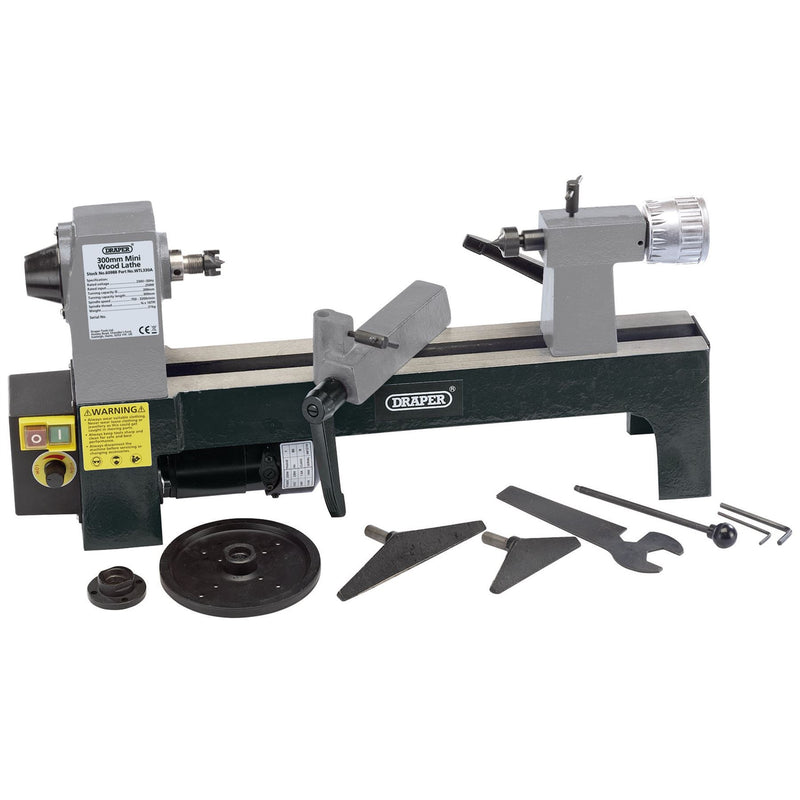 Draper Variable Speed Mini Wood Lathe, 250W 60988 Draper - Dynamic Drive