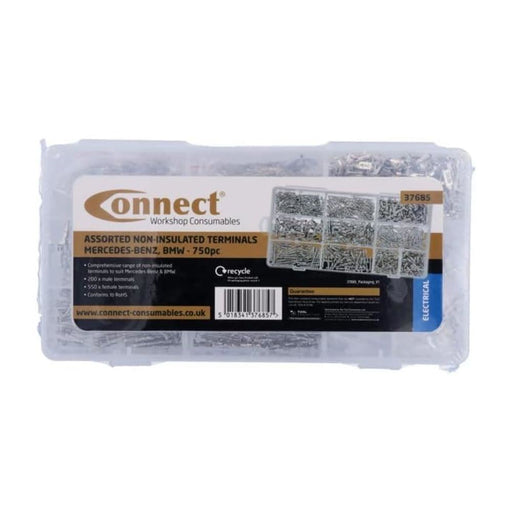 Connect Assorted Non-Insulated Terminals - for Mercedes-Benz, for BMW 750pc 37685 Tool Connection - Dynamic Drive