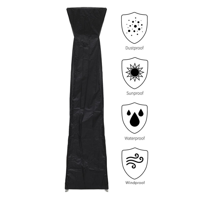 Dellonda Water-Resistant Tower Patio Heater Cover - Black Dellonda  - Dynamic Drive