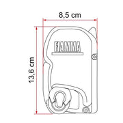 Fiamma F45S 375 Awning Polar White Case Royal Grey Fabric Motorhome Caravan Fiamma  - Dynamic Drive