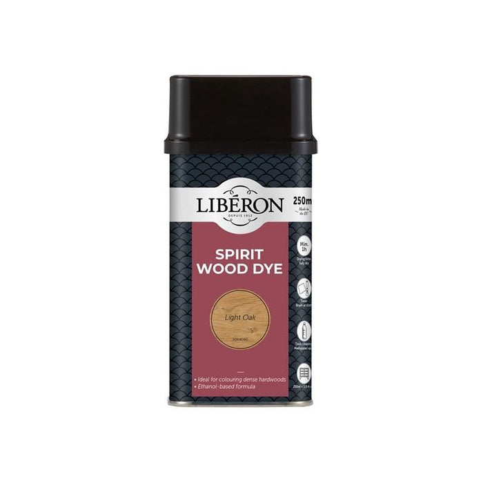 Liberon Spirit Wood Dye Light Oak 250ml Liberon - Dynamic Drive