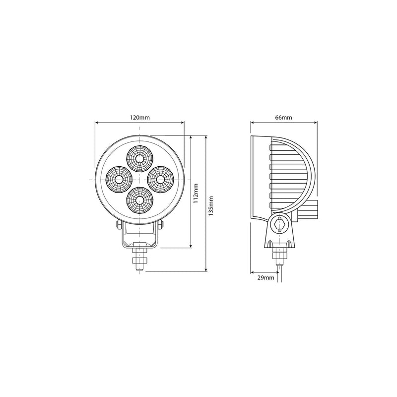 Ring Tm 4 Led Flood Work Lamp 12/24V - RCV9594 Ring Automotive - Dynamic Drive