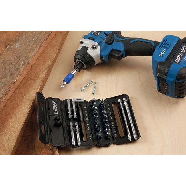 Laser Portable Power Tool Bit Set 23pc 8424 Laser - Dynamic Drive