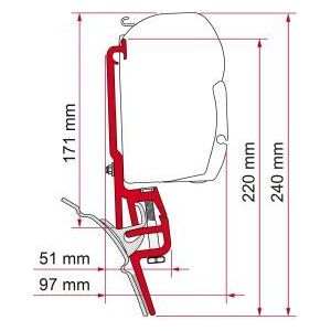 Fiamma F35/F45 Adapter Vwt4 Brandrup 98655Z011 Fiamma - Dynamic Drive