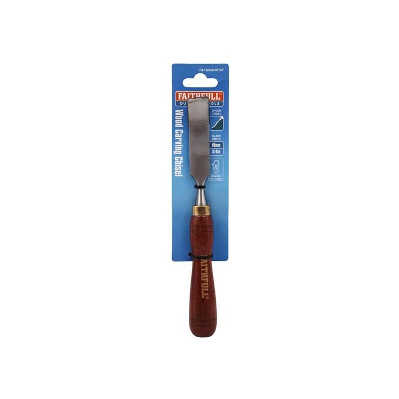 Faithfull FSC Spoon Chisel Carving Chisel 19mm (3/4in) Faithfull - Dynamic Drive