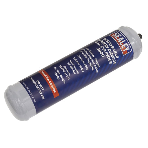 Sealey Gas Cylinder Disposable Carbon Dioxide 390g CO2/100 Sealey - Dynamic Drive