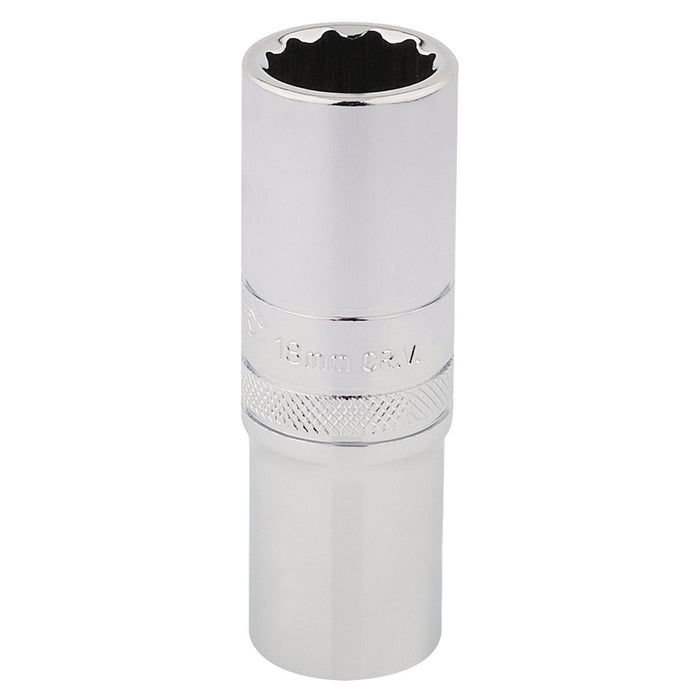 Draper HI-TORQ 12 Point Deep Socket, 1/2" Sq. Dr., 18mm 33741 Draper - Dynamic Drive