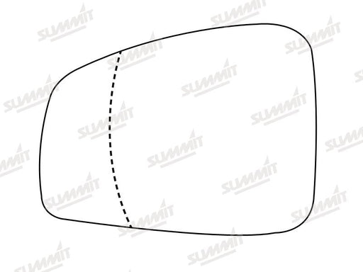 Summit Heated Base Plate With Standard Mirror Glass fits Renault Fluence 07 on LHS Summit - Dynamic Drive