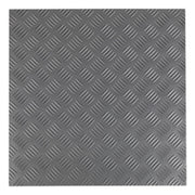 Sealey Vinyl Floor Tile with Peel & Stick Backing Silver Treadplate Pack of 16 Sealey - Dynamic Drive